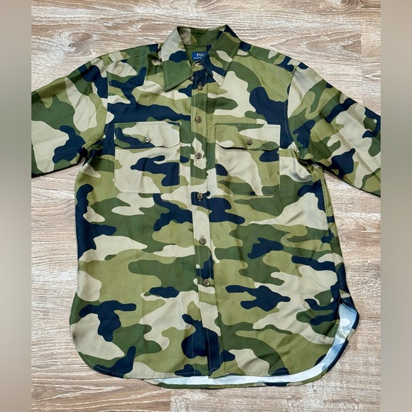 Polo Ralph Lauren women’s Camo Silk Shirt - Picture 8 of 9